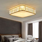Brent Square Crystal Ceiling Light-Gold - Reflect Lighting