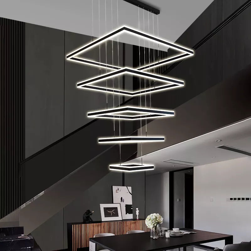 Malena Olena Black LED Chandelier - Reflect Lighting