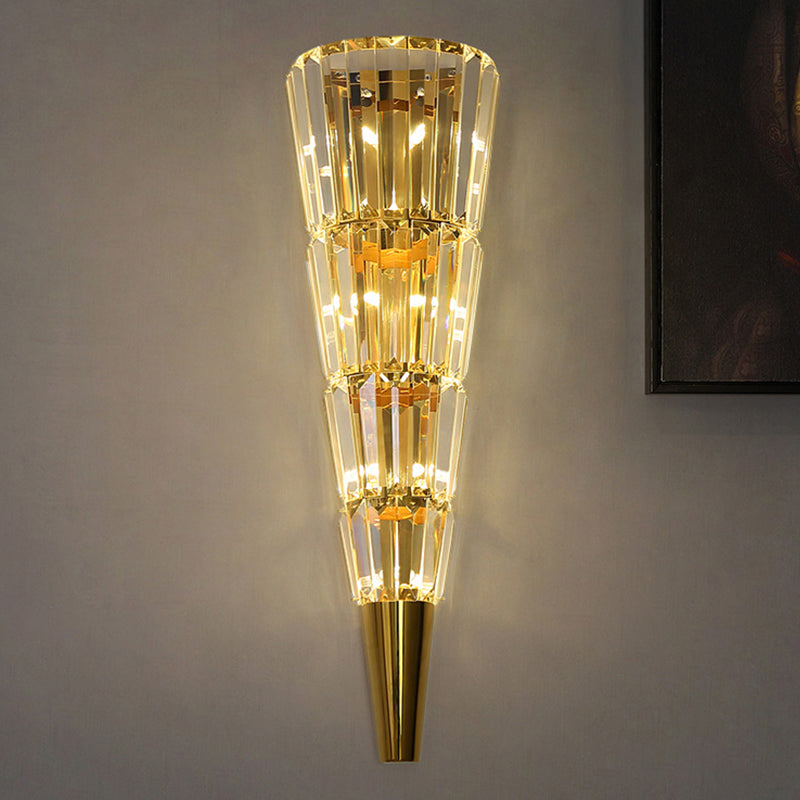 Crystal Cone Gold Wall Lamp - Reflect Lighting