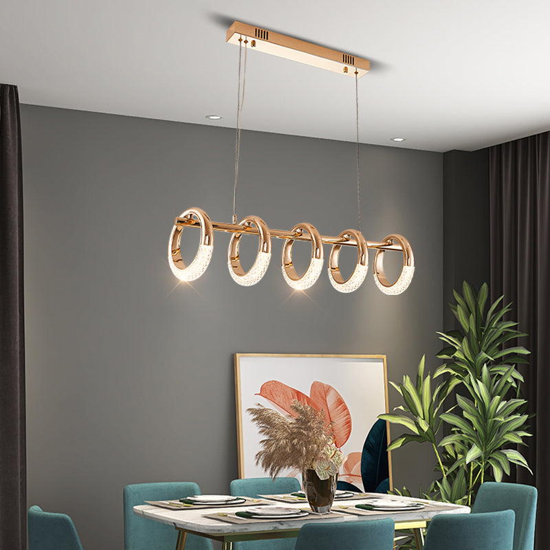 Swinson Rose Gold Led Ring Chandelier - Reflect Lighting