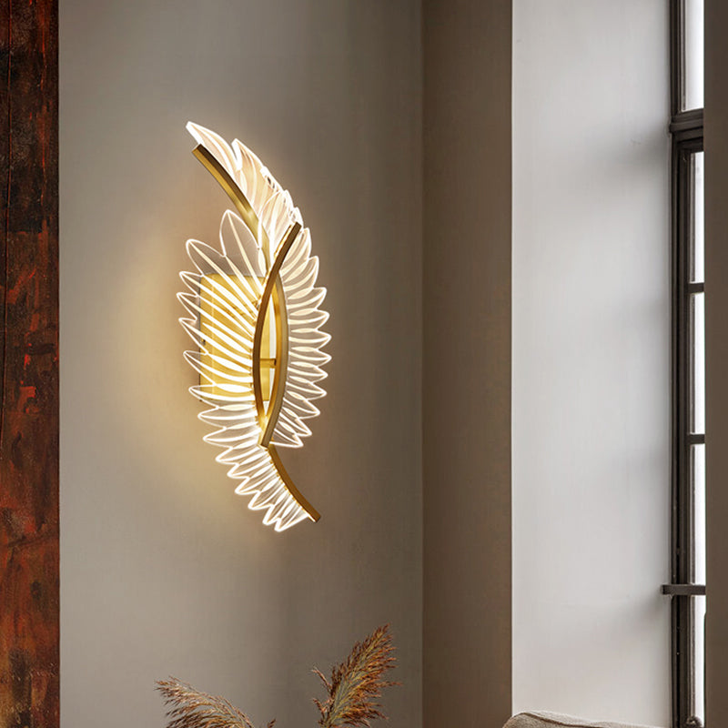 Feather Wing Gold LED Wall Lamp - Reflect Lighting