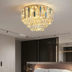 Ayame Pelchat Gold Crystal Ceiling Chandelier