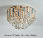 Ayame Pelchat Gold Crystal Ceiling Chandelier
