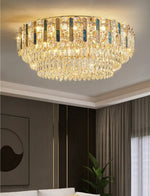 Ayame Pelchat Gold Crystal Ceiling Chandelier