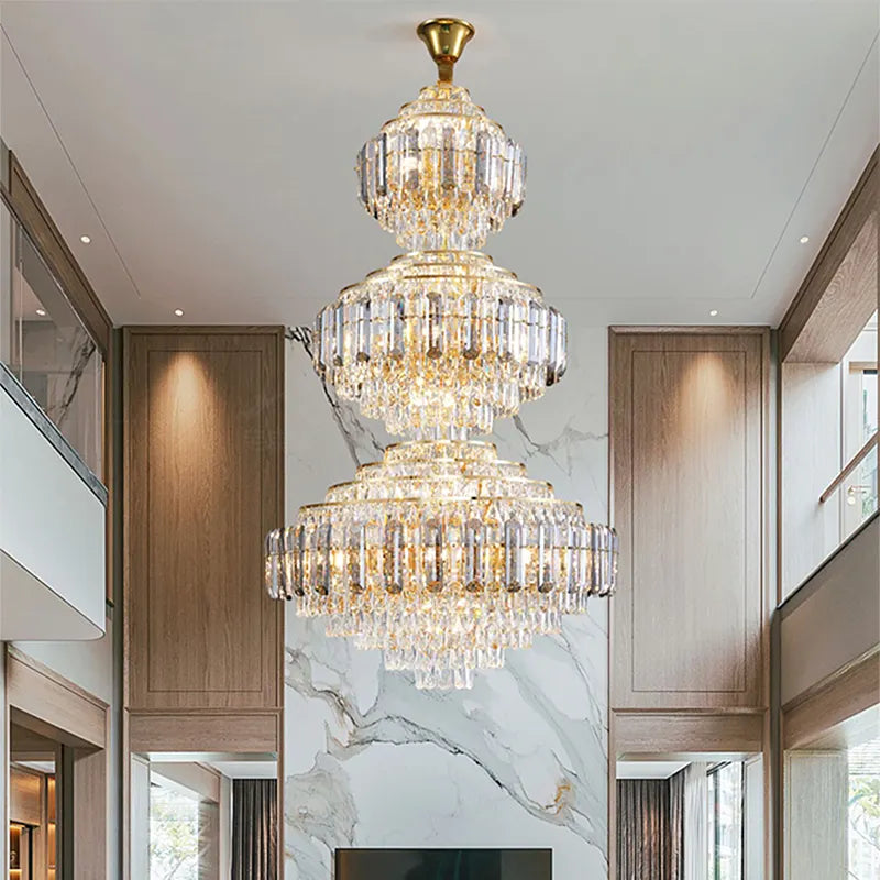 Hammons Gold Crystal Large Chandelier - Reflect Lighting