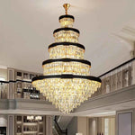 Odelia Grullon Leather Crystal Golden Chandelier