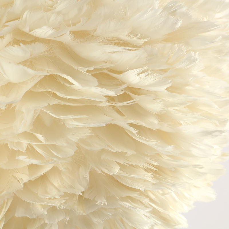 Ivory Feather Round Pendant Light - Reflect Lighting