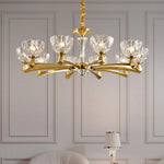 Sanne Barium Copper Crystal Chandelier - Reflect Lighting