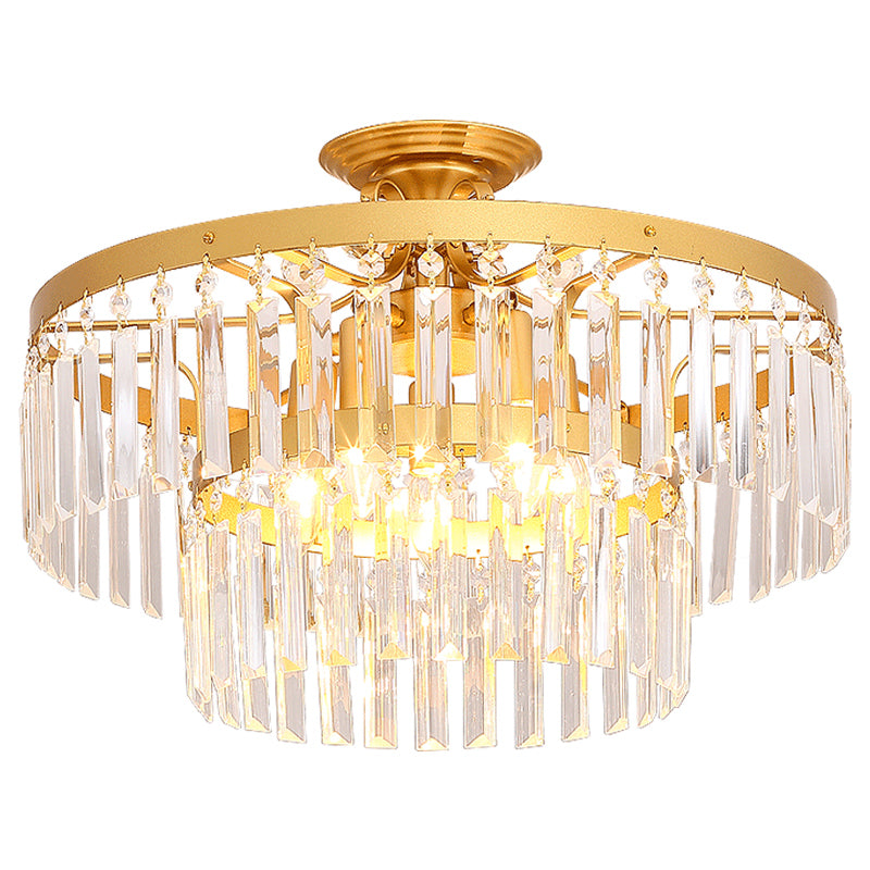 Cerium Crystal Chandelier- Gold/Black - Reflect Lighting