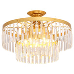 Cerium Crystal Chandelier- Gold/Black - Reflect Lighting