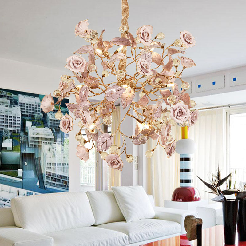 Lotus Flower Crystal Chandelier-6 Colours - Reflect Lighting