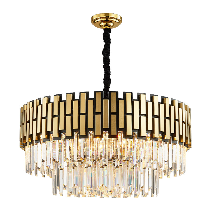 Seamless Pattern Gold & Black Chandelier-Round/Rectangle - Reflect Lighting