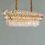 Walden Gold Crystal Chandelier-Round/Rectangle - Reflect Lighting