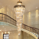 Lokuko Gold Large Crystal Chandeliers - Reflect Lighting