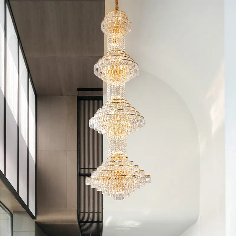 Courson Basilia Gold Large Crystal Chandelier - Reflect Lighting