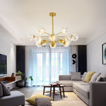 Balle Be Crystal Ball Chandelier- Gold/Black - Reflect Lighting