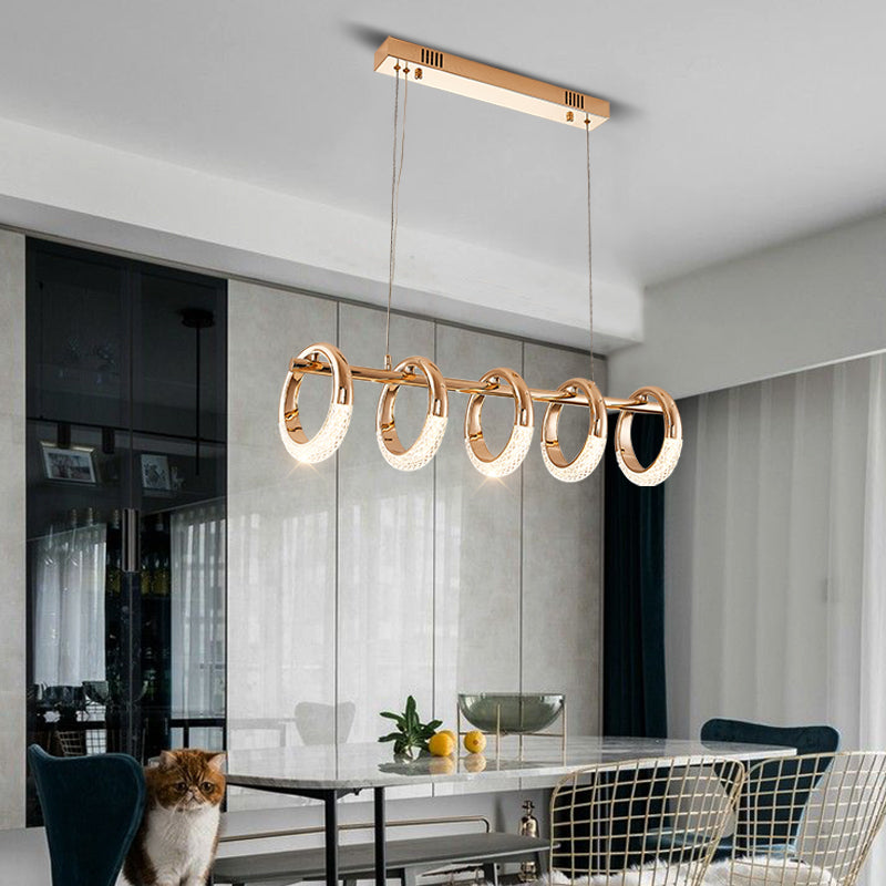 Swinson Rose Gold Led Ring Chandelier - Reflect Lighting