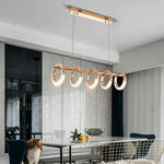Swinson Rose Gold Led Ring Chandelier - Reflect Lighting