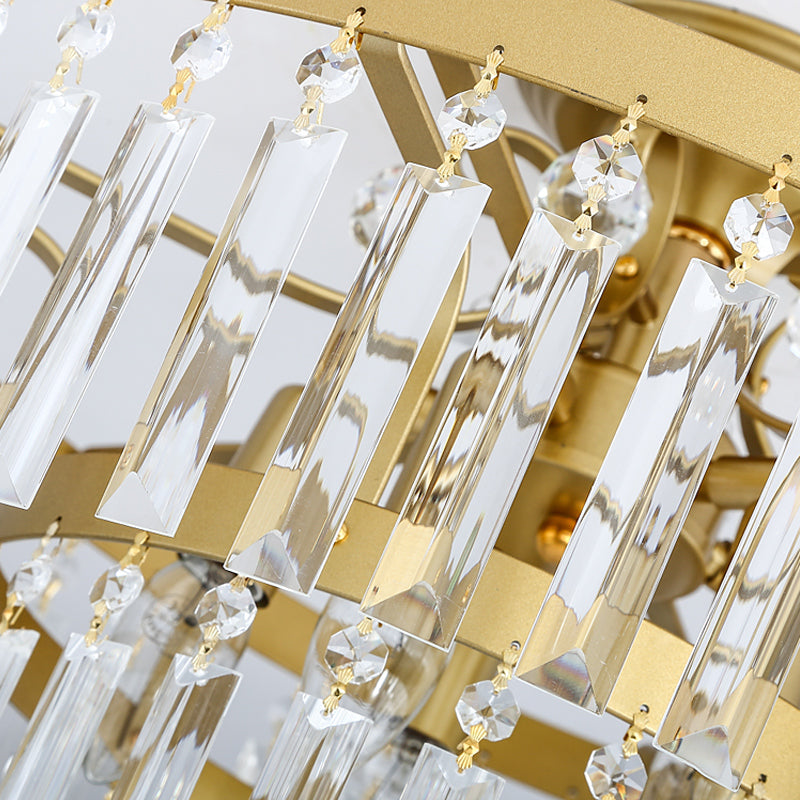 Cerium Crystal Chandelier- Gold/Black - Reflect Lighting