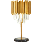 Crystal Steel Gold Table Lamp - Reflect Lighting