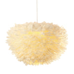 Ivory Feather Round Pendant Light - Reflect Lighting
