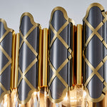 Demi Gold Crystal Chandelier-Round/Rectangle - Reflect Lighting