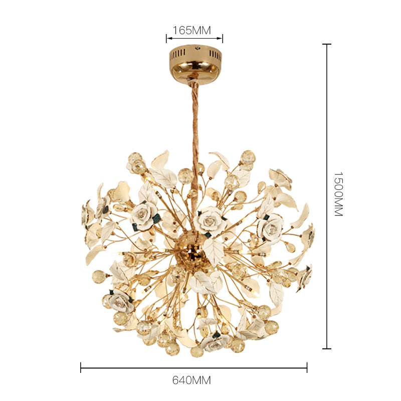 Lotus Flower Crystal Chandelier-6 Colours - Reflect Lighting