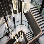 Hiatt Abeer Chrome Staircase Chandelier - Reflect Lighting