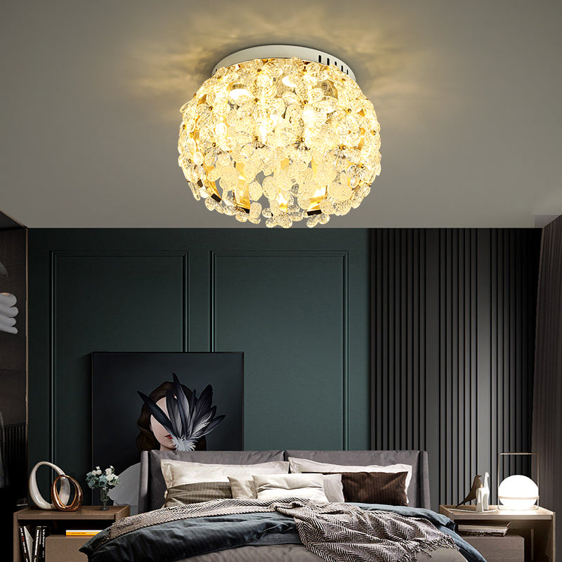 Salazar Flower Crystal Chrome Ceiling Chandelier - Reflect Lighting