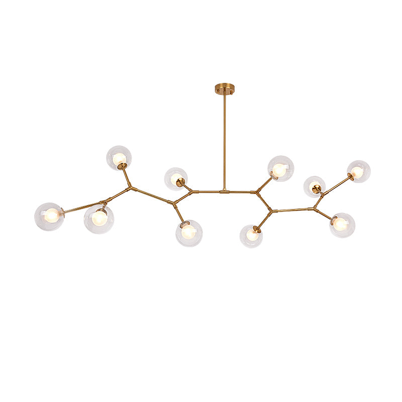 Sputnik Iron & Glass Chandelier/Gold-Black - Reflect Lighting