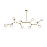 Sputnik Iron & Glass Chandelier/Gold-Black - Reflect Lighting