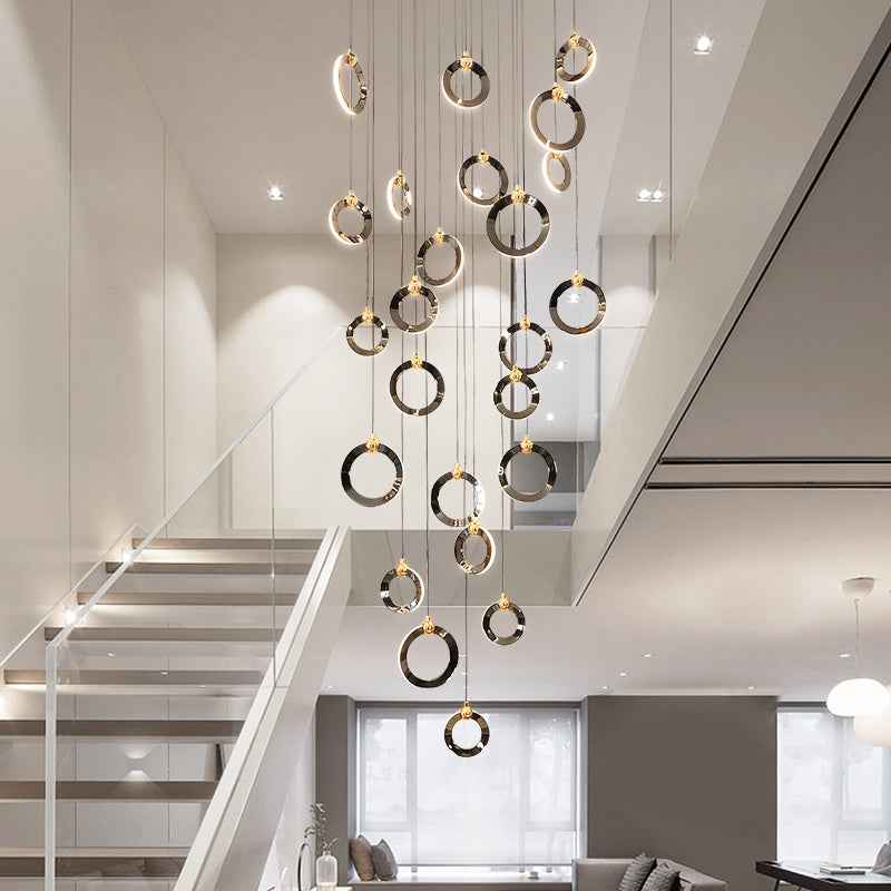 Elysian Rings Staircase Chandelier