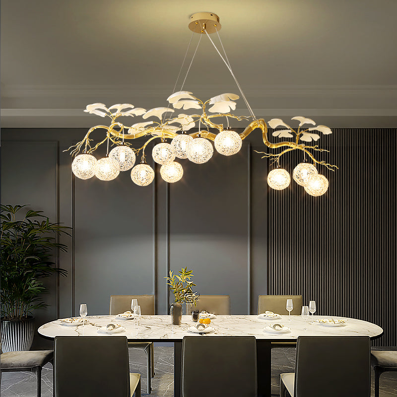 Hazel Gold LED Braided Chandelier - Reflect Lighting