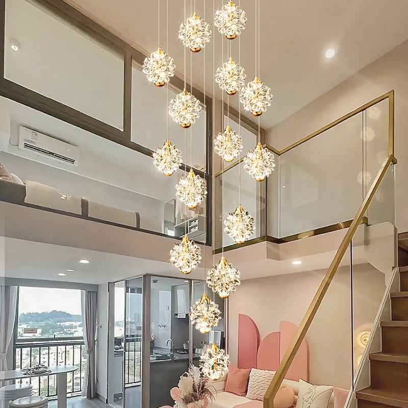 Celestial Cascade Crystal Chandelier