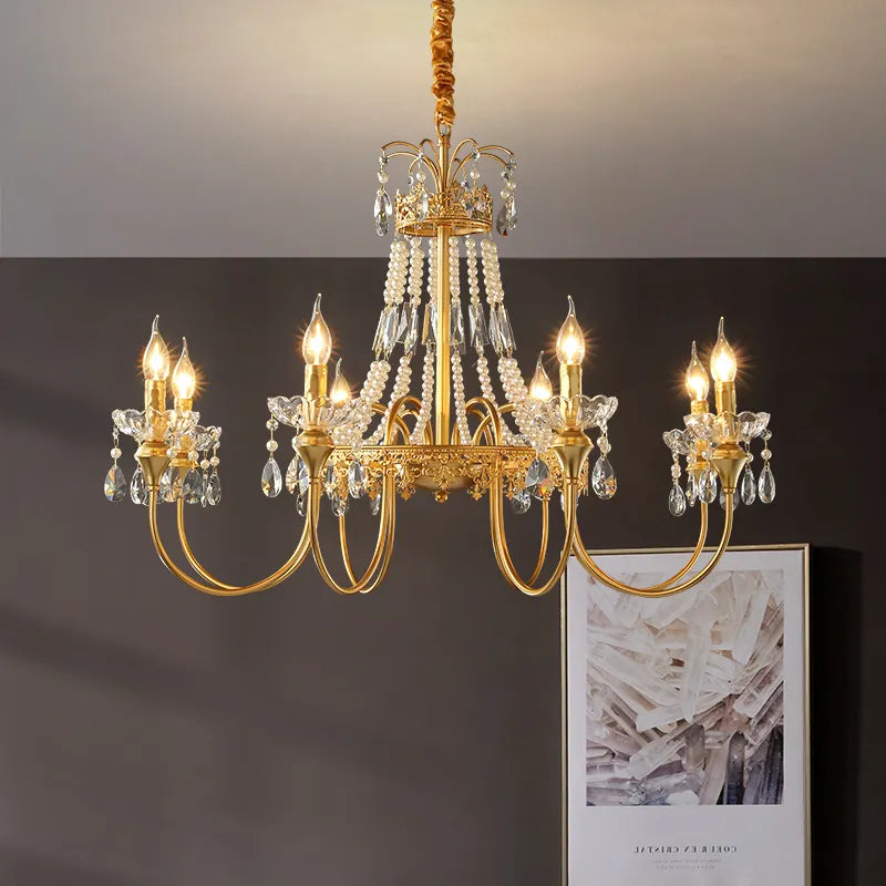 Aafko Eolia Gold Pearl Chandelier - Reflect Lighting