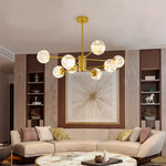 Balle Be Crystal Ball Chandelier- Gold/Black - Reflect Lighting