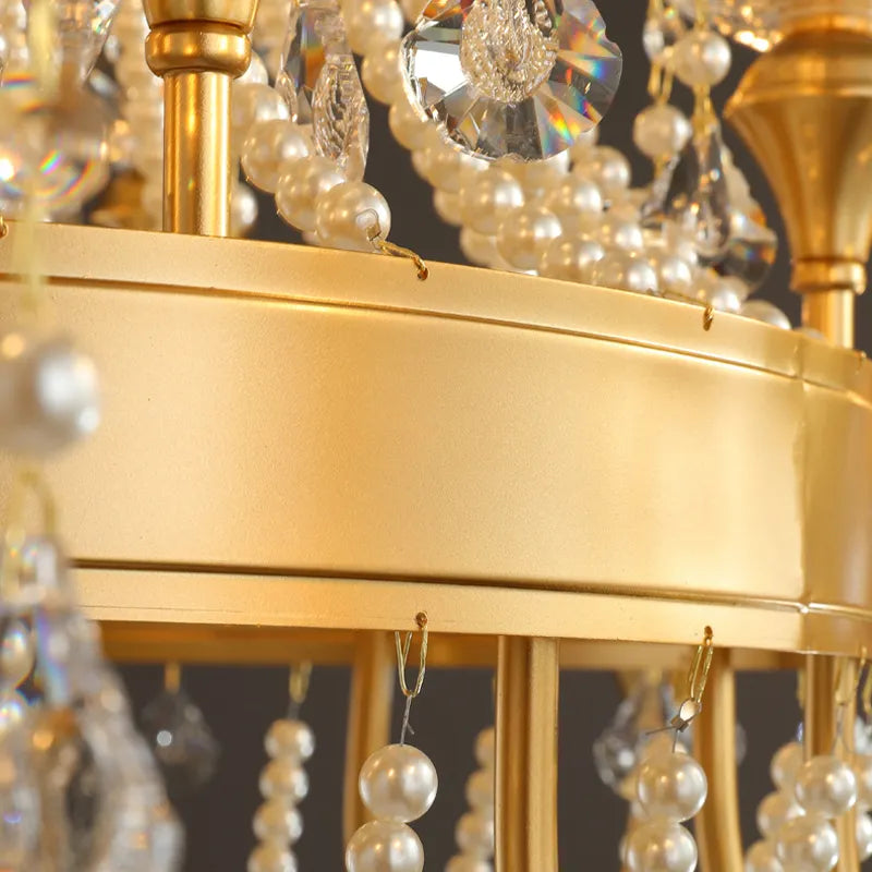 Kulo Pearl Gold Chandelier - Reflect Lighting