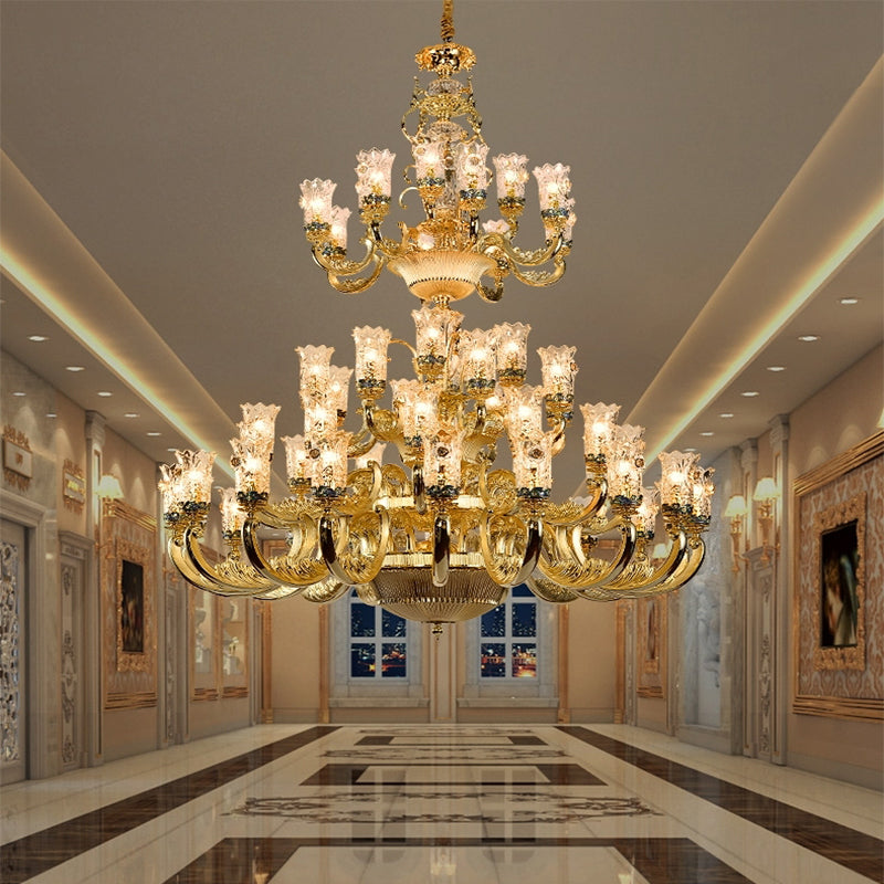 Drewett Gold Premium Chandelier - Reflect Lighting