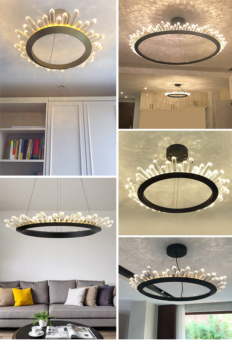 Wagon Wheel Chandelier-Black/Gold - Reflect Lighting