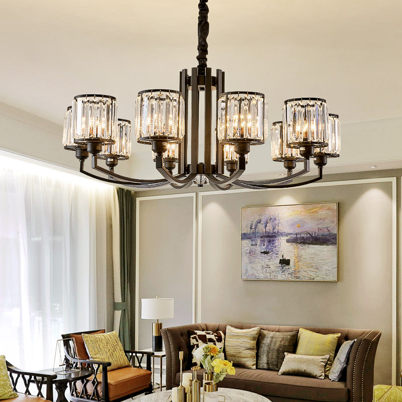 Melanson Black Shaded Chandelier - Reflect Lighting