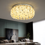 Salazar Flower Crystal Chrome Ceiling Chandelier - Reflect Lighting