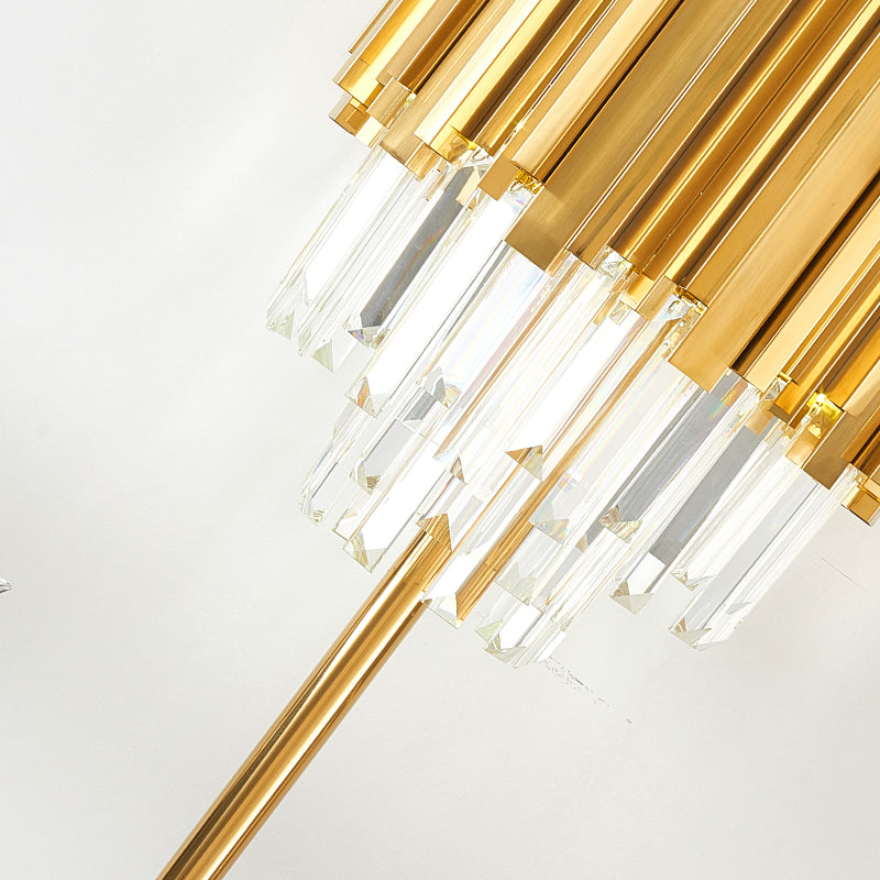Crystal Steel Gold Table Lamp - Reflect Lighting