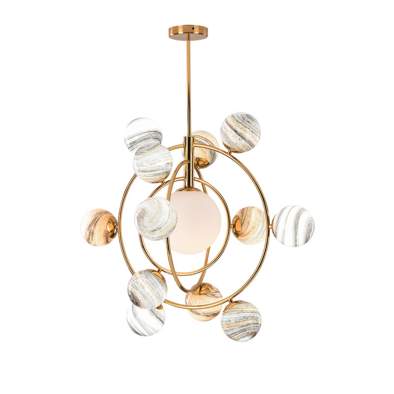 Solar System Glass Chandelier - Reflect Lighting