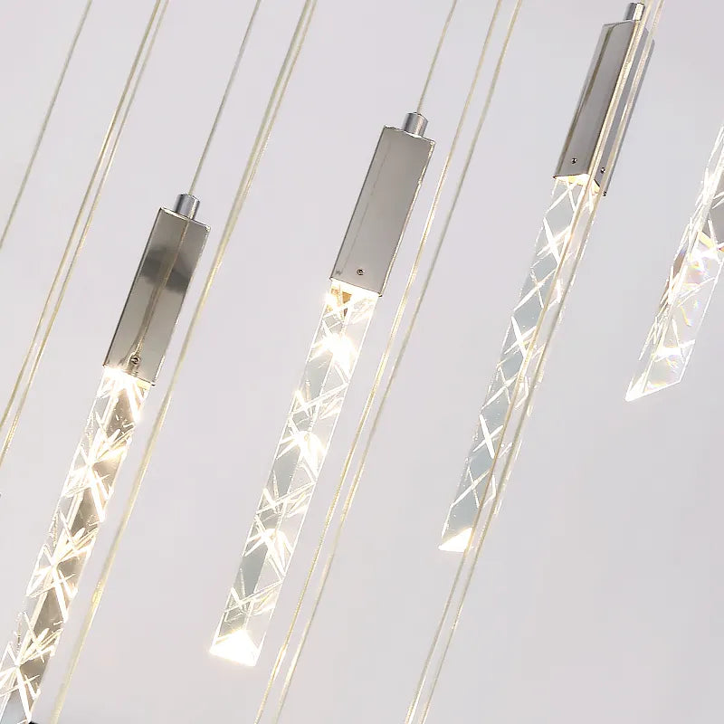 Hiatt Abeer Chrome Staircase Chandelier - Reflect Lighting