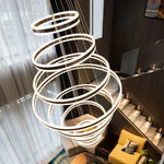 Kronleuchter Anupama 7 rings Gold/Black Chandelier