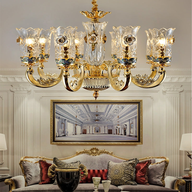 Drewett Gold Premium Chandelier - Reflect Lighting