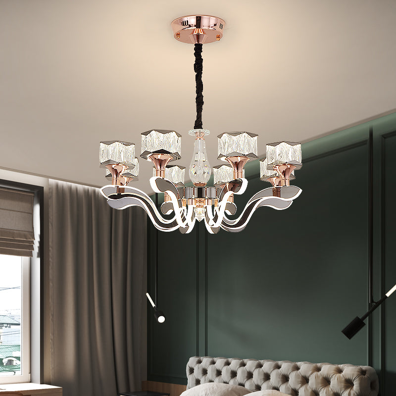 Fraser LED Crystal Shaded Chandelier - Reflect Lighting