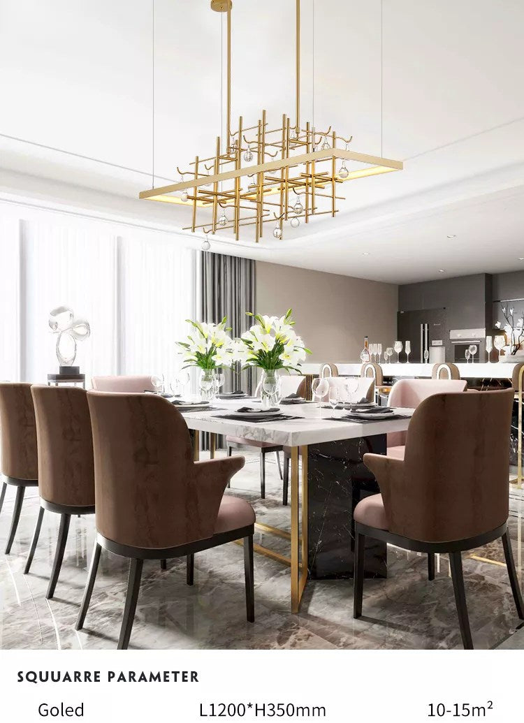 Sherburne Abdera Gold Chandelier - Reflect Lighting