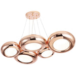 Oval Chandelier-Rose Gold & Black - Reflect Lighting