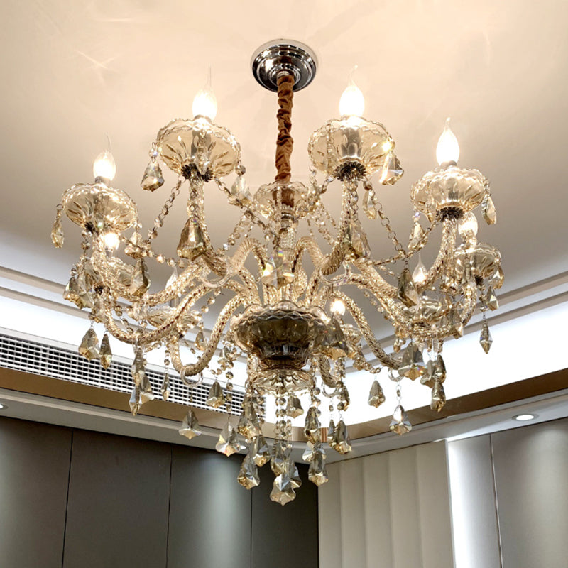 Versailles Chrome & Gold Crystal Chandelier - Reflect Lighting